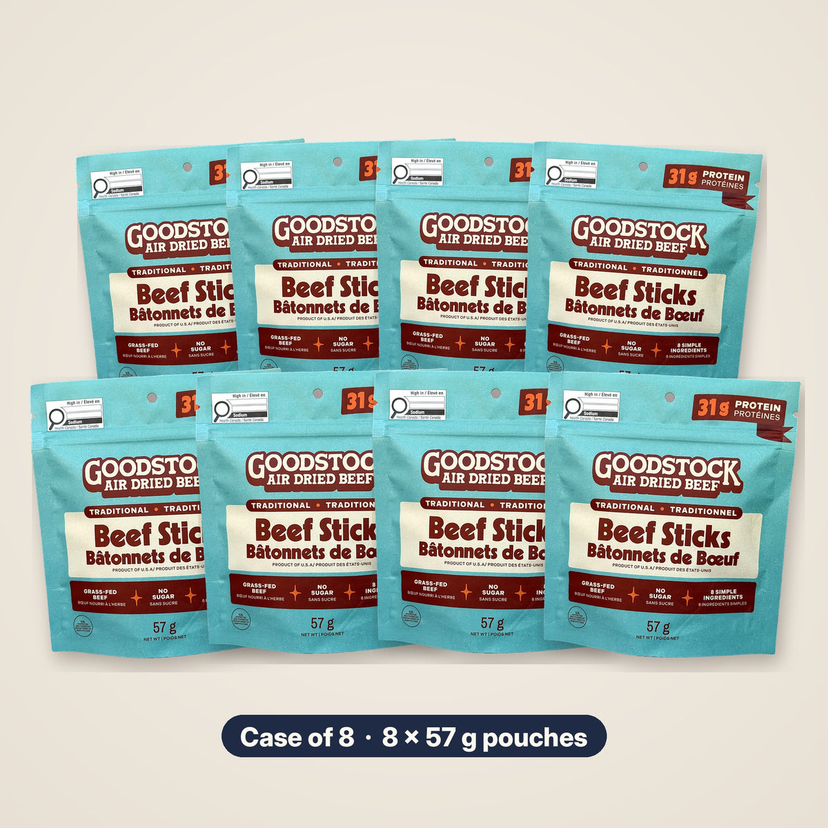 Traditional Beef Sticks — Droëwors (Case of 8)